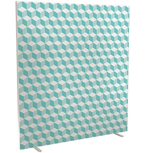 PAPERFLOW Trennwand easyScreen Vintage, 60963 bunt 160,0 x 173,4 cm, 1 St.