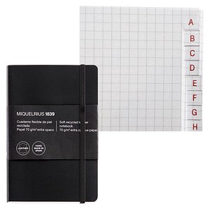 8422593104200 - Notizbuch A042090 Leather schwarz 104x15cm kariert 70g 150 Blatt   300 Seiten 8422593104200 MIQUELRIUS