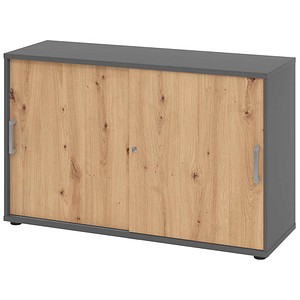 4032062304709 - Schiebetürenschrank 1752S V1752S G R CE grafit asteiche 1 Fachboden 1200 x 400 x 748 cm