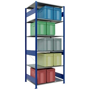 4004514279262 - Schwerlastregal MULTIplus 150 12581-B enzianblau 1000 x 800 x 2500 cm