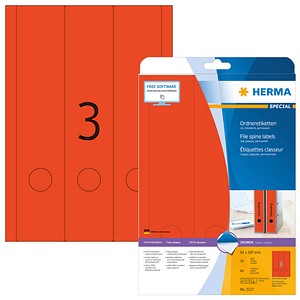 60 HERMA Ordneretiketten 5137 rot