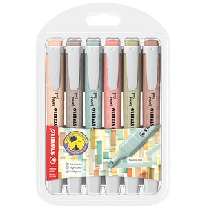 Stabilo Textmarker swing cool NatureCOLORS, 275/6-09, Pack, 6-farbig sortiert, 1-4mm Keilspitze 4006381619998 Stabilo 6 Stück