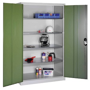 4064615179724 - Werkstattschrank 8932-052 Stahl abschließbar 5 OH 120 x 195 x 60 cm grün lichtgrau 4064615179724 C+P-Möbel 4064615179724 - Werkstattschrank 8932-052 Stahl abschließbar 5 OH 120 x 195 x 60 cm grün lichtgrau 4064615179724 C+P-Möbel