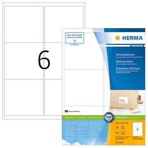 600 HERMA Adressetiketten 4653 weiß 99,1 x 93,1 mm