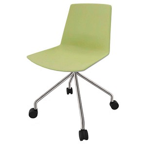 8052877356195 - Besucherstuhl Clue grün grau   chrom ohne Armlehnen Fußkreuz 8052877356195 Quadrifoglio