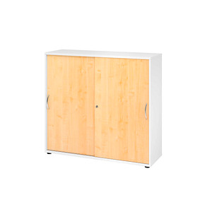 4032062304693 - Schiebetürenschrank 1753 (H x B x T) 1200 x 1110 x 400 mm3 Ordnerhöhen abschließbar weiß ahorn 4032062304693 Hammerbacher