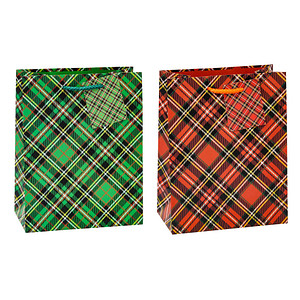 4022792973122 - Geschenktasche 87312-SG Tartan allgemein Kunststoffkordel und Karte kariert 26cm x 32cm 4022792973122 12 Stück