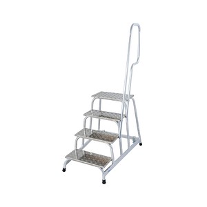 4009199805096 - Aluminium Montagetritt fahrbar Arbeitshöhe (max) 280 m  805096 Silber 135 kg 4009199805096 Krause