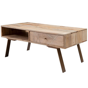 WOHNLING Couchtisch Holz mango 95,0 x 50,0 x 42,0 cm