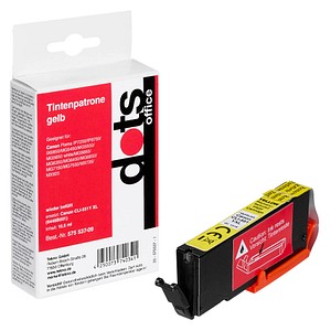 dots  gelb Druckerpatrone kompatibel zu Canon CLI-551 XL Y