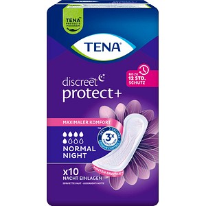 7322541185231 - TENA Slipeinlagen discreet protect+ NORMAL NIGHT für Slip 10 St