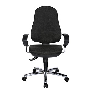 4014296591728 - Bürostuhl Support Syncro Deluxe anthrazit   chrom mit Armlehnen bis 110kg 4014296591728 Topstar