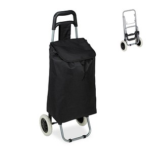 4052025914509 - Einkaufstrolley 10029467_46 max BeLiterastbarkeit bis ca 10kg außen 30x40x91cm Stahl Stoff schwarz 4052025914509 Relaxdays