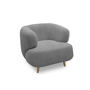 DOMO Collection Sessel grau eiche natur Stoff 90,0 cm x 86,0 cm x 73,0 mm, 1 St.