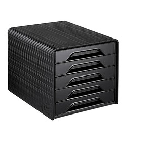 3462159010496 - cep Schubladenbox Smoove  schwarz 107111011 DIN A4 mit 5 Schubladen 1 St