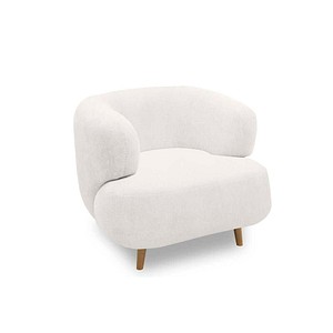 DOMO Collection Sessel weiß eiche natur Stoff 90,0 cm x 86,0 cm x 73,0 mm, 1 St.