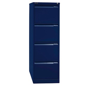 BISLEY Hängeregistraturschrank oxfordblau 4 Schubladen 41,3 x 62,2 x 132,1 cm