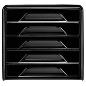 3462159010496 - cep Schubladenbox Smoove  schwarz 107111011 DIN A4 mit 5 Schubladen
