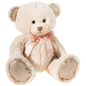 4001750134164 - - BÄR PEARLIE Taupie mit Rosé-Schleife mittel 4001750134164 - - BÄR PEARLIE Taupie mit Rosé-Schleife mittel