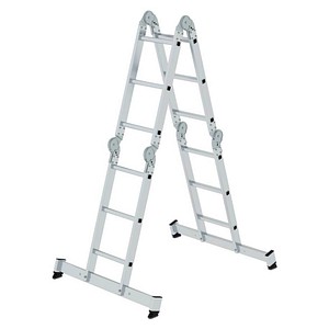 MUNK Multifunktionsleiter 31322 nivello, 4x 3 Stufen, silber, Aluminium 4031405313224 MUNK