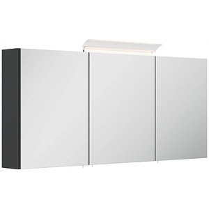 4251982674437 - Spiegelschrank 140cm inkl Design LED-Lampe und Glasböden weiss hochglanz