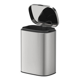 4008838377291 - Wand-Kosmetikeimer Sare Glänzend 5 l Easy Close Absenkautomatik Silber glänzend Edelstahl rostfrei glänzend - silber glänzend - Wenko
