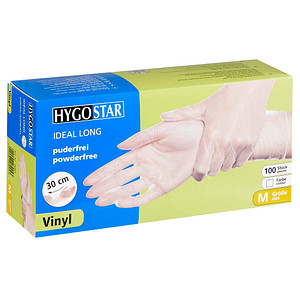 4015544269253 - Einweghandschuhe Hygostar Ideal Long 26853 lebensmittelecht weiß Größe M   8 Vinyl 4015544269253 100 Stück