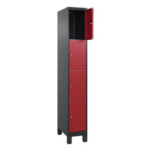4068427434538 - Schließfachschrank Classic Plus rubinrot schwarzgrau 080010-104 S10031 4 Schließfächer 300 x 500 x 1950 cm 4068427434538 CP