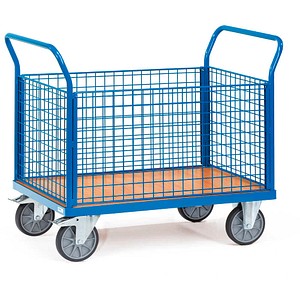 4017976015538 - Fetra - Multivario Vierwandwagen im Buchendekor mit Drahtgitter 1200x800mm Ladefläche