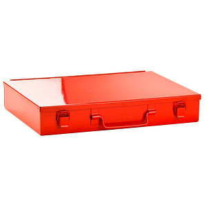 4050049885041 - Sortimentskoffer ADB leer ohne Einteilung abschließbar mit Griff B 335 x T 230 x H 50 mm Stahl & ABS-Kunststoff verkehrsrot RAL 3020