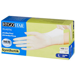 4015544268119 - Einmalhandschuhe Hygostar Elastic 26811 Lebensmittelecht weiß Größe L 9 Synthetik 4015544268119 26811 100 Stück