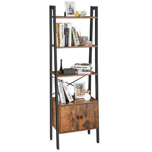 6955880358311 - Songmics - vasagle Standregal Leiterregal Bücherregal mit Schrank Wohnzimmerregal 4 Ablagen stabiles Eisengestell Schlafzimmer Büro 56 x 34 x 6955880358311 - Songmics - vasagle Standregal Leiterregal Bücherregal mit Schrank Wohnzimmerregal 4 Ablagen stabiles Eisengestell Schlafzimmer Büro 56 x 34 x