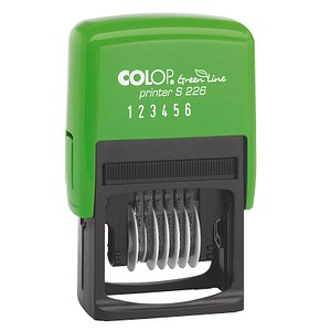 9004362424390 - Ziffernstempel Printer S226 GreenLine Kunststoff 6-stellig Schrifthöhe 4mm 9004362424390 Colop