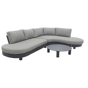 6096735345336 - BEST Loungegruppe Salerno anthrazit Kunststoff Metall 3-teilig