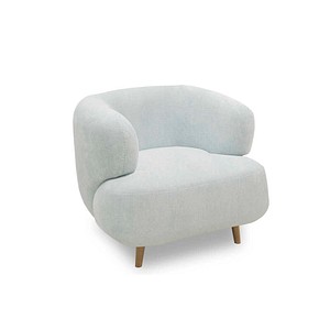 DOMO Collection Sessel hellblau eiche natur Stoff 90,0 cm x 86,0 cm x 73,0 mm, 1 St.