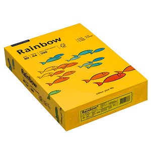 Rainbow Kopierpapier COLOURED PAPER intensivgelb DIN A4 80 g/qm 500 Blatt Rainbow Kopierpapier COLOURED PAPER intensivgelb DIN A4 80 g/qm 500 Blatt