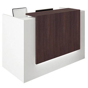 Empfangstheke weiß/wenge