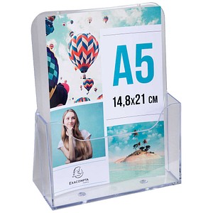 Exacompta Tischprospekthalter Office Exacryl transparent DIN A5 17,3 x 7,3 x 21,4 cm, 1 St.