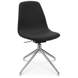 4014296848532 - Konferenzsessel Sitness Life 11 dreh- sitzhöhenverstellbar ohne Armlehnen B 460 x T 390 x H 480-510 mm 4-Fußgestell Stahl verchromt & Stoff schwarz