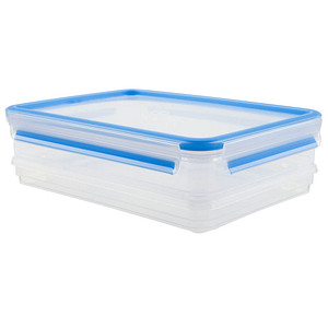 4009049303277 - Clip & Close Aufschnittboxsystem rechteckig 100% dicht - Füßchen im Boden für Kondenswasser 1 x 1000 ml und 1 x 1650 ml - Dosen