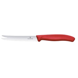 7613329191705 - VICTORINOX Wurstmesser Swiss Classic silber rot Klinge 110 cm 7613329191705 - VICTORINOX Wurstmesser Swiss Classic silber rot Klinge 110 cm