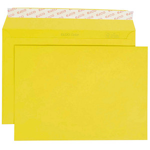 ELCO Briefumschläge Color DIN C5 ohne Fenster intensivgelb haftklebend 25 St.