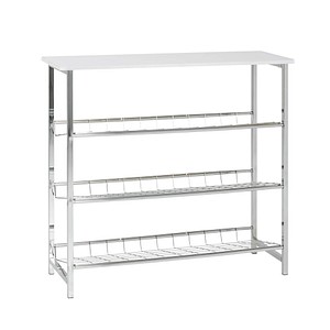 HAKU Möbel Schuhregal silber/silber 3 Fachböden