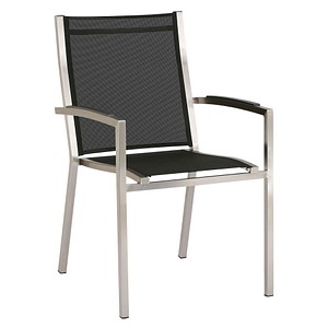 4043153103002 - Best Freizeitmoebel Marbella Terrassenstuhl Edelstahl 570 x 640 x 930 mm Silber