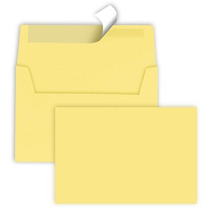 tecno Briefumschläge colors DIN C6 ohne Fenster gelb haftklebend 25 St.