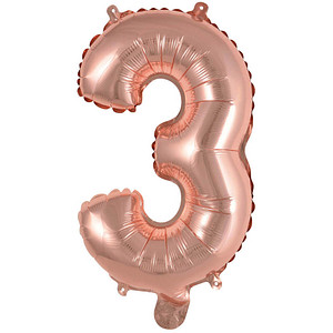 0194099036023 -  Folienballon Mini Zahl 3 rose 0194099036023 HEAD 9909691