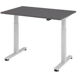 4032062322727 - Schreibtisch VXMST12 G S elektrisch höhenverstellbar 71-120cm (H) 120x80cm (BxT) rechteckig graphit   silber 4032062322727 