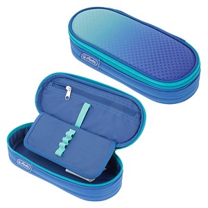 4008110372730 - herlitz Schlampermäppchen befüllt Dip Dye blau türkis