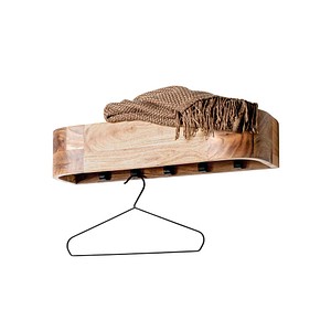 4001070549686 - Wandgarderobe 54968 akazie Holz 5 Haken 600 x 130 cm 4001070549686 HAKU Möbel