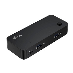 I-Tec Schwarz Kvm Usb Hub 2X Usb-C 2X Usb-A 3.0 Usb Typ C 5 Gbps 1 M - Image 2